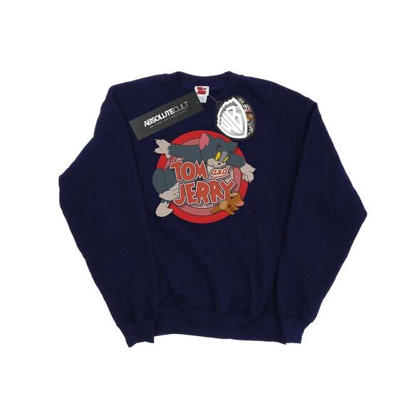 Tom And Jerry Girls Classic Catch Sweatshirt / Navy Blue
